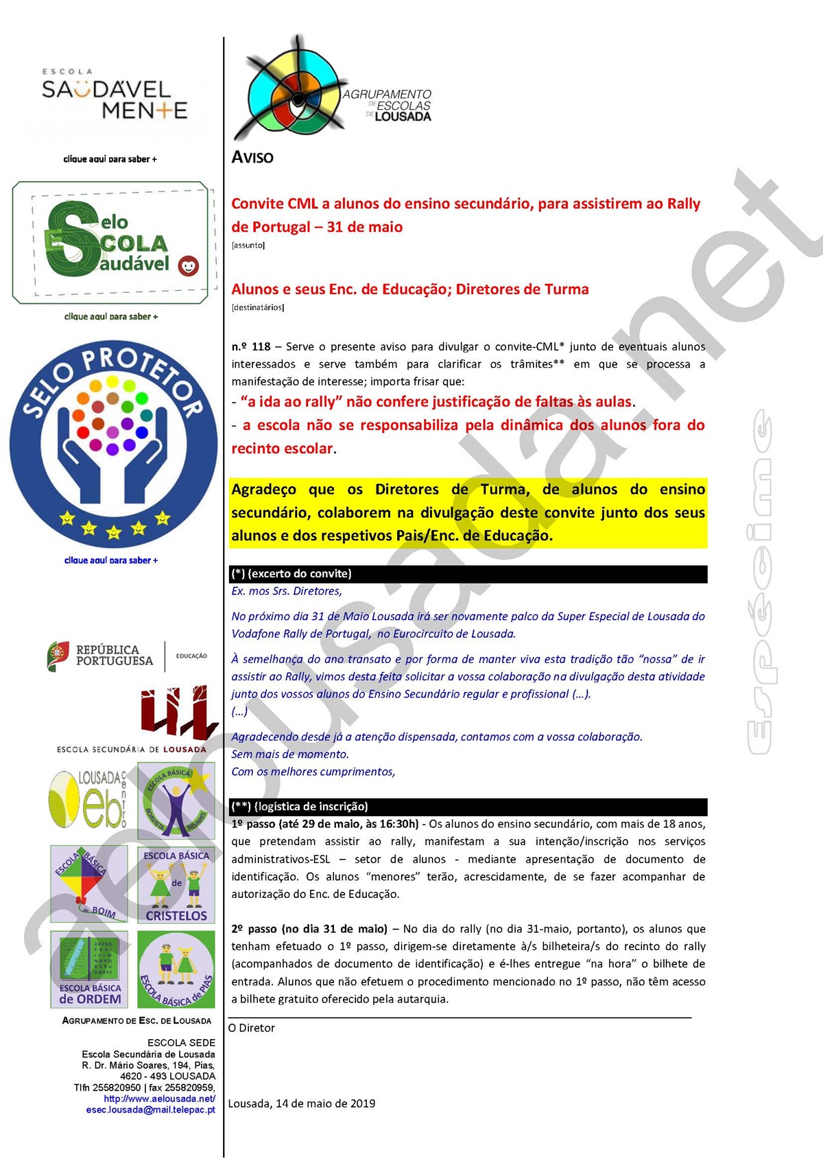 19 05 14 aviso 118 convite cml rally portugal