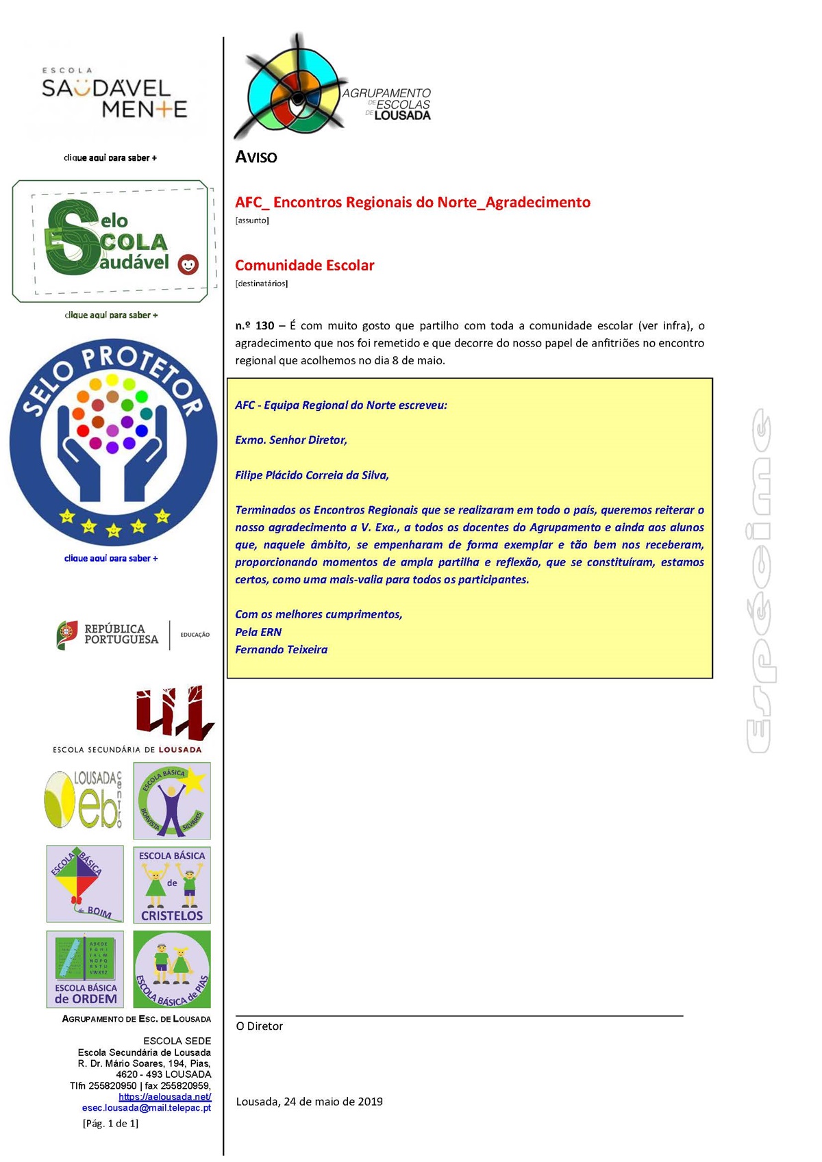 19 05 24 icon aviso 130 encontro regional agradecimento DGE