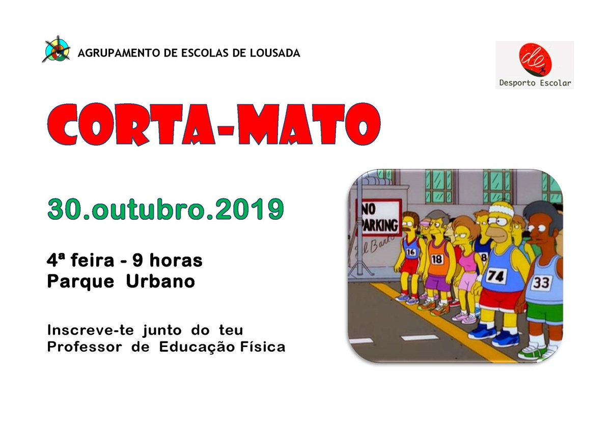 19 10 16 cartaz corta mato escolar 2019