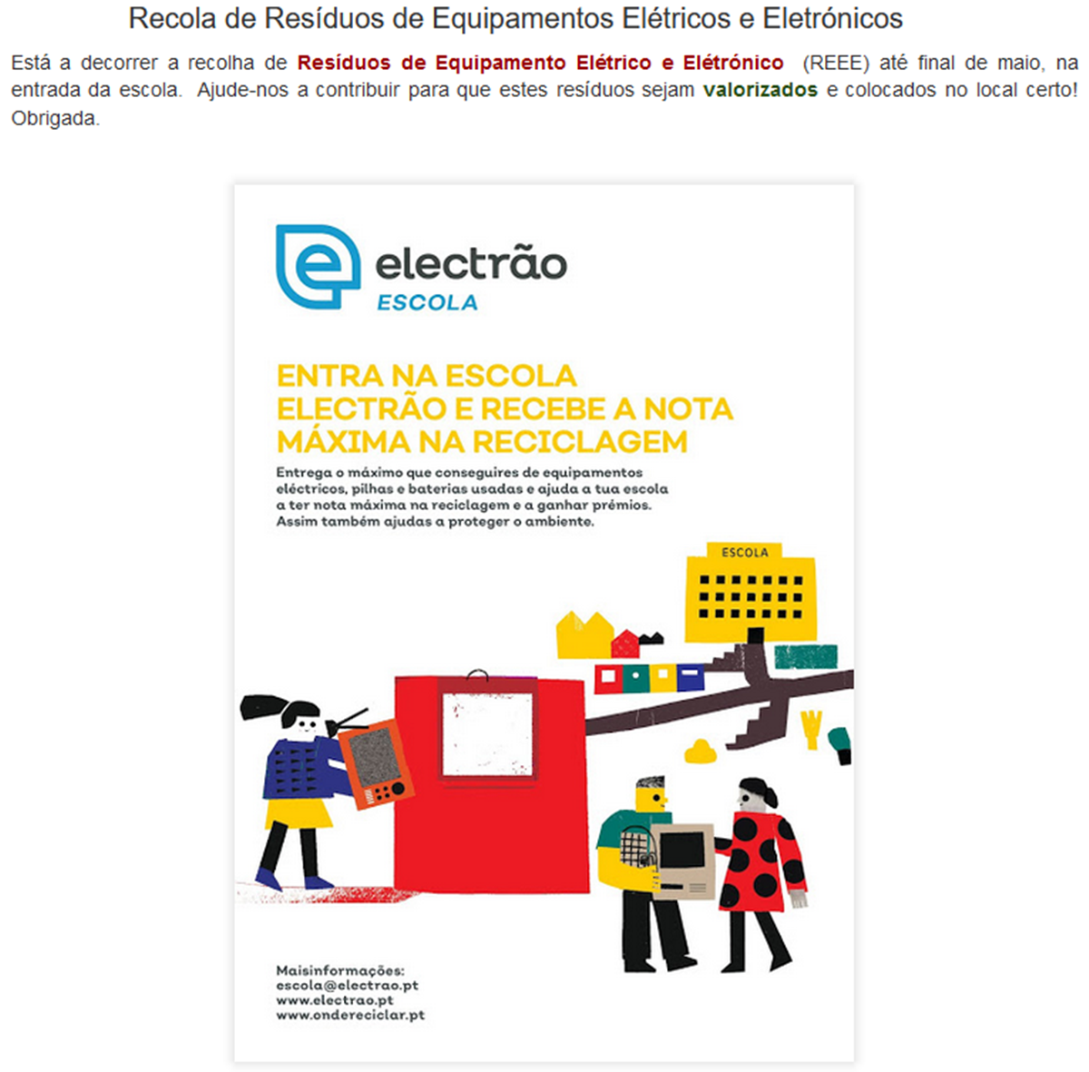 20 01 27 icon maxi campanha recolha residuos equipamentos eletricos eletronicos