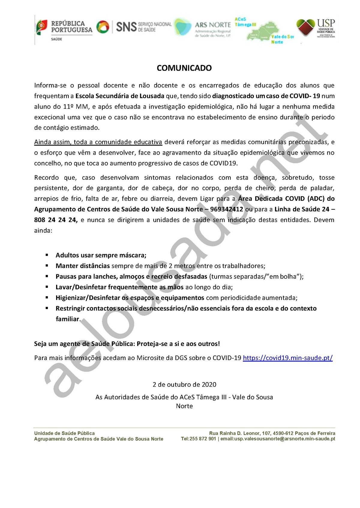 20 10 02 icon comunicado caso covid