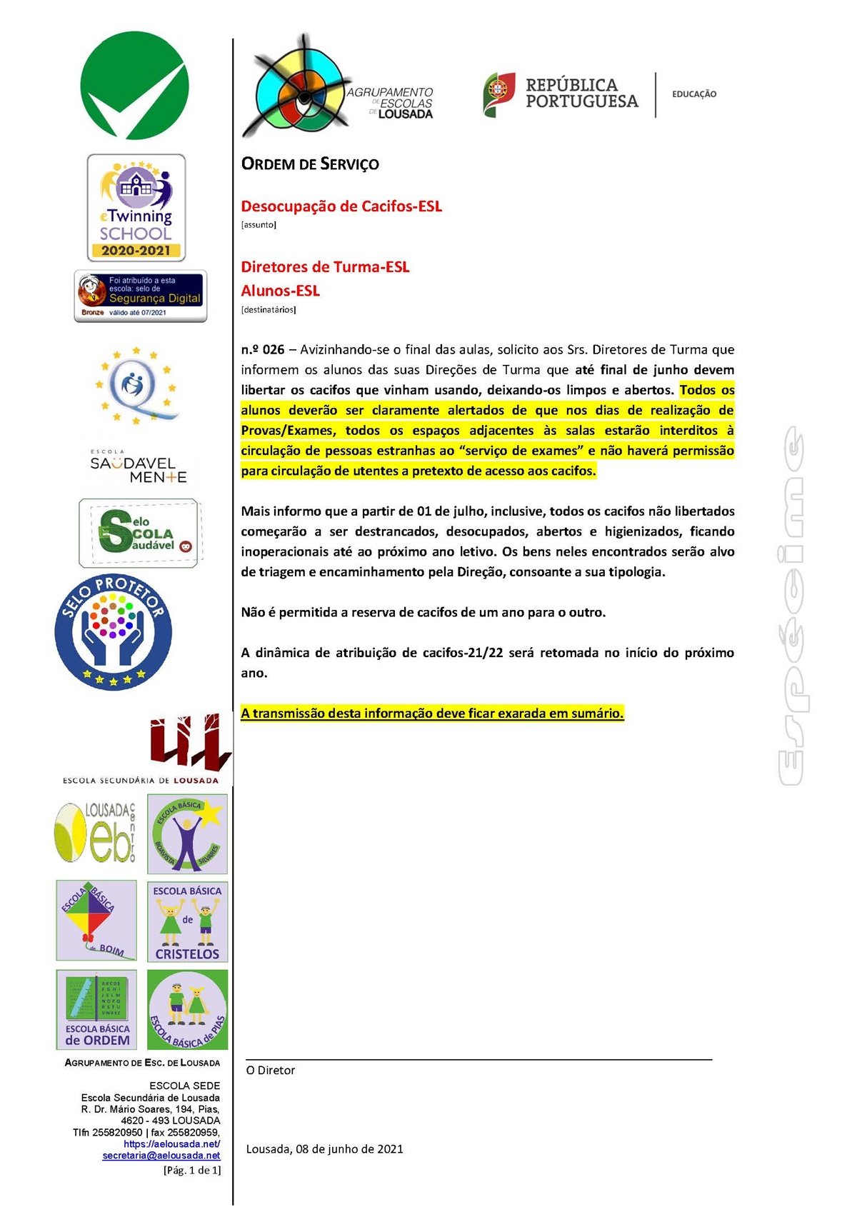 21 06 08 aviso desocupacao cacifos